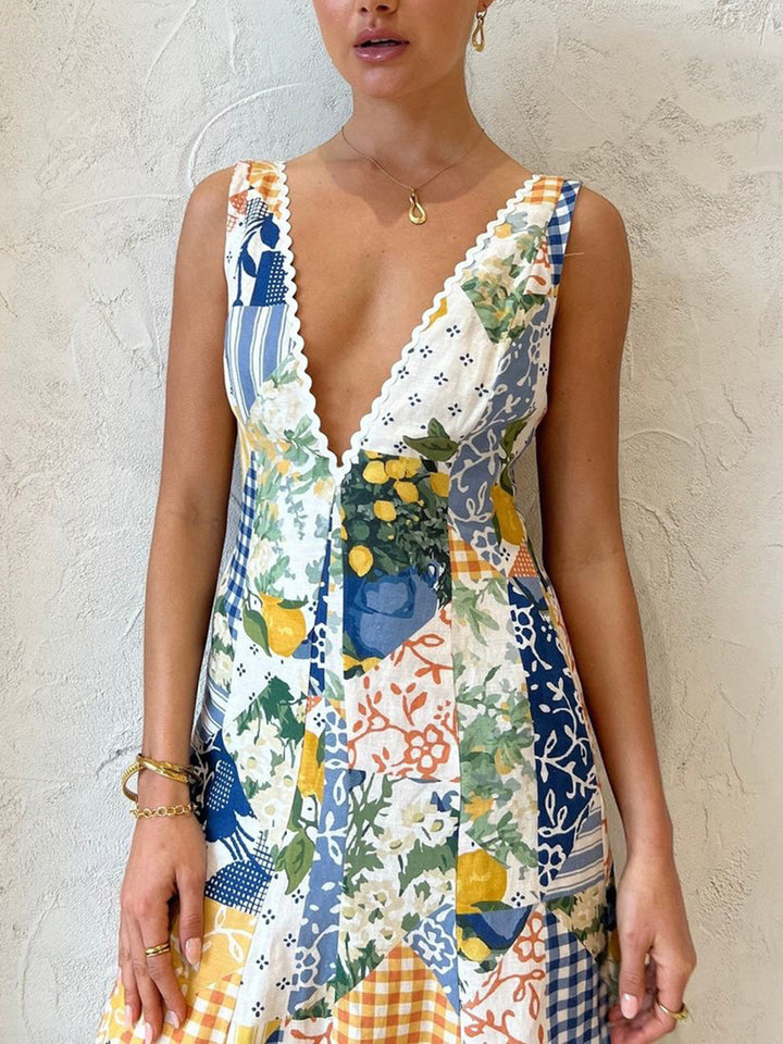 RAI – VESTIDO MAXI BOHO PATCHWORK