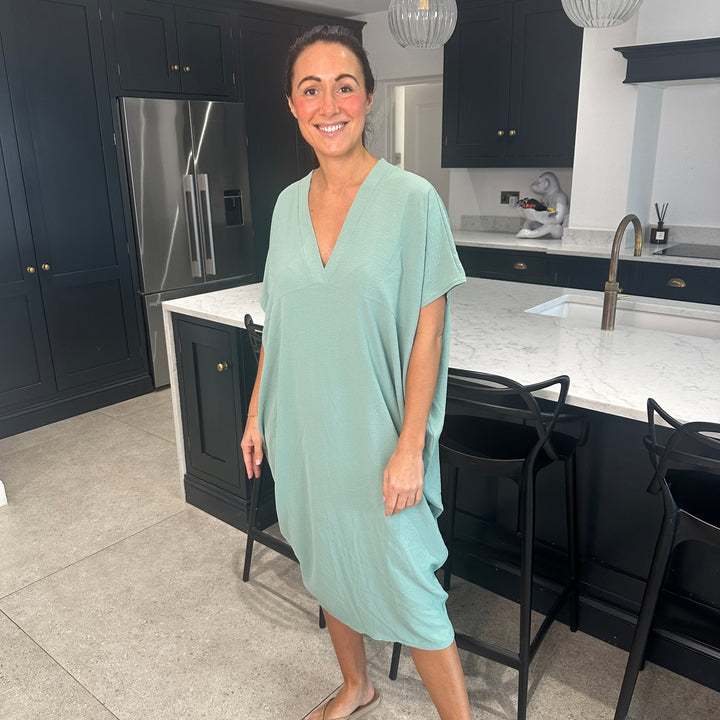 TANYA - VESTIDO MAXI CON ESCOTE EN V