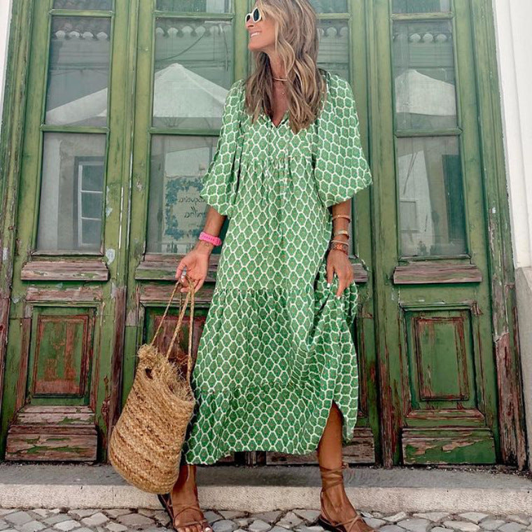 PATSI - VESTIDO CON HOMBROS ABULLONADOS