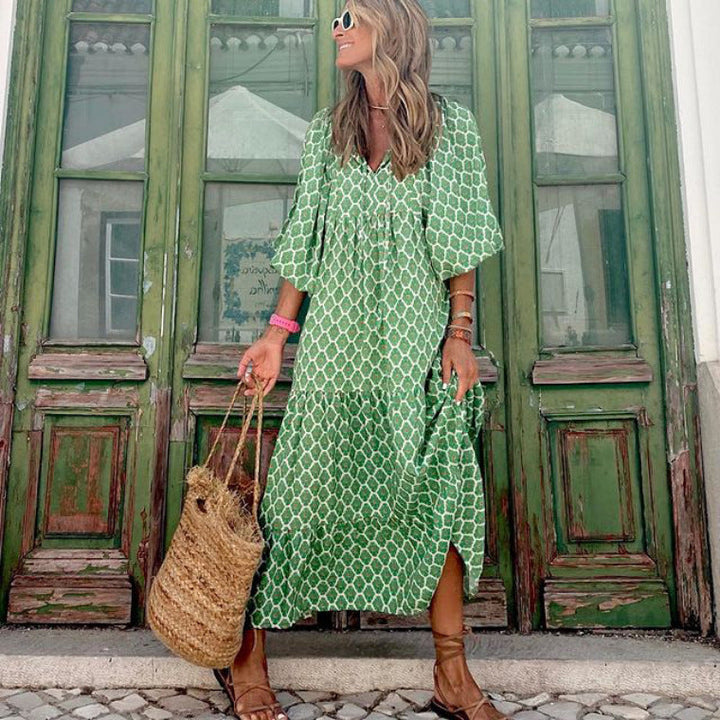 PATSI - VESTIDO CON HOMBROS ABULLONADOS