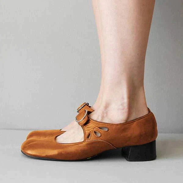 SHELLEY - ZAPATOS ORTOPÉDICOS DE CUERO CON HEBILLA