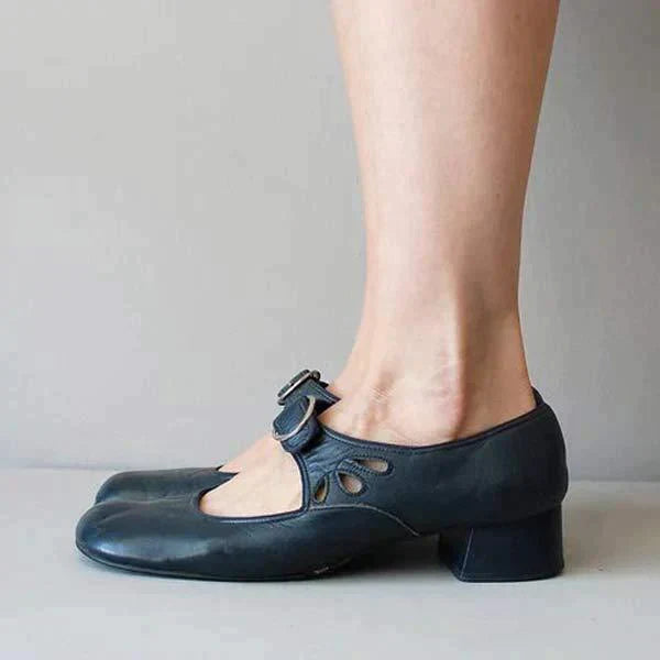 SHELLEY - ZAPATOS ORTOPÉDICOS DE CUERO CON HEBILLA