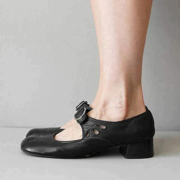 SHELLEY - ZAPATOS ORTOPÉDICOS DE CUERO CON HEBILLA
