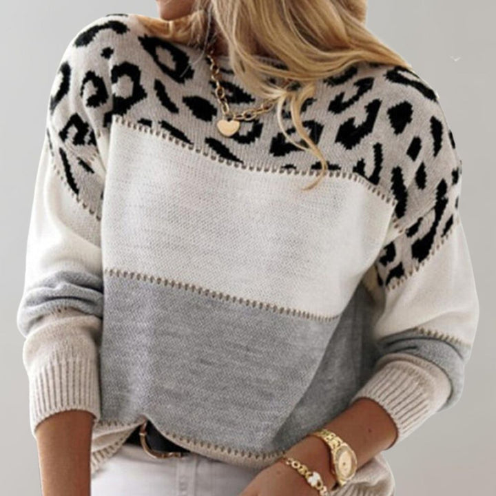 KARMI - SUÉTER LOUNGE CON ESTILO LEOPARDO