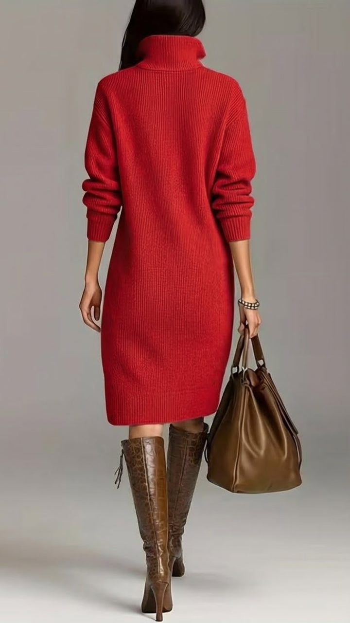 BELLE – VESTIDO DE PUNTO SUAVE CON BOTONES