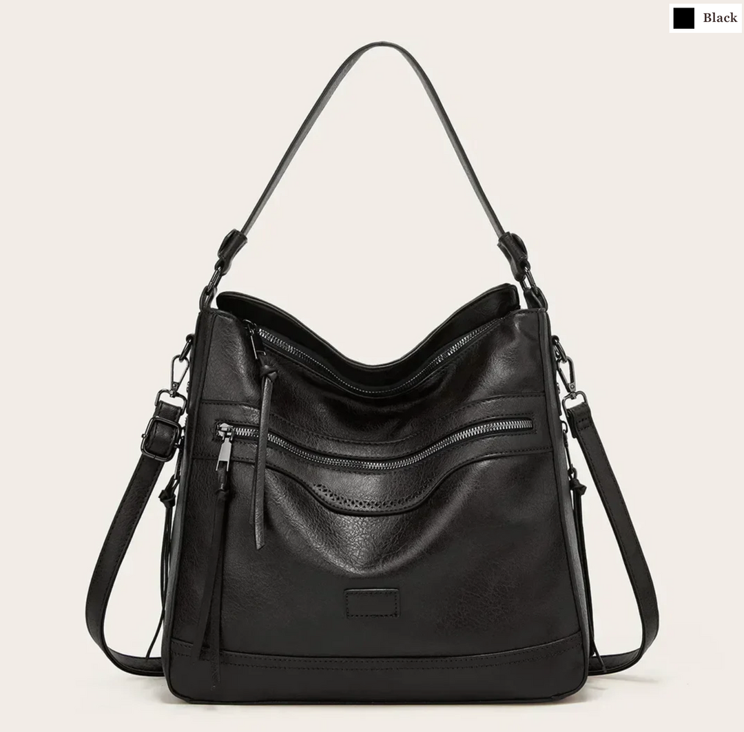 GAIL - BOLSO DE HOMBRO DE CUERO CON ENCANTO VINTAGE