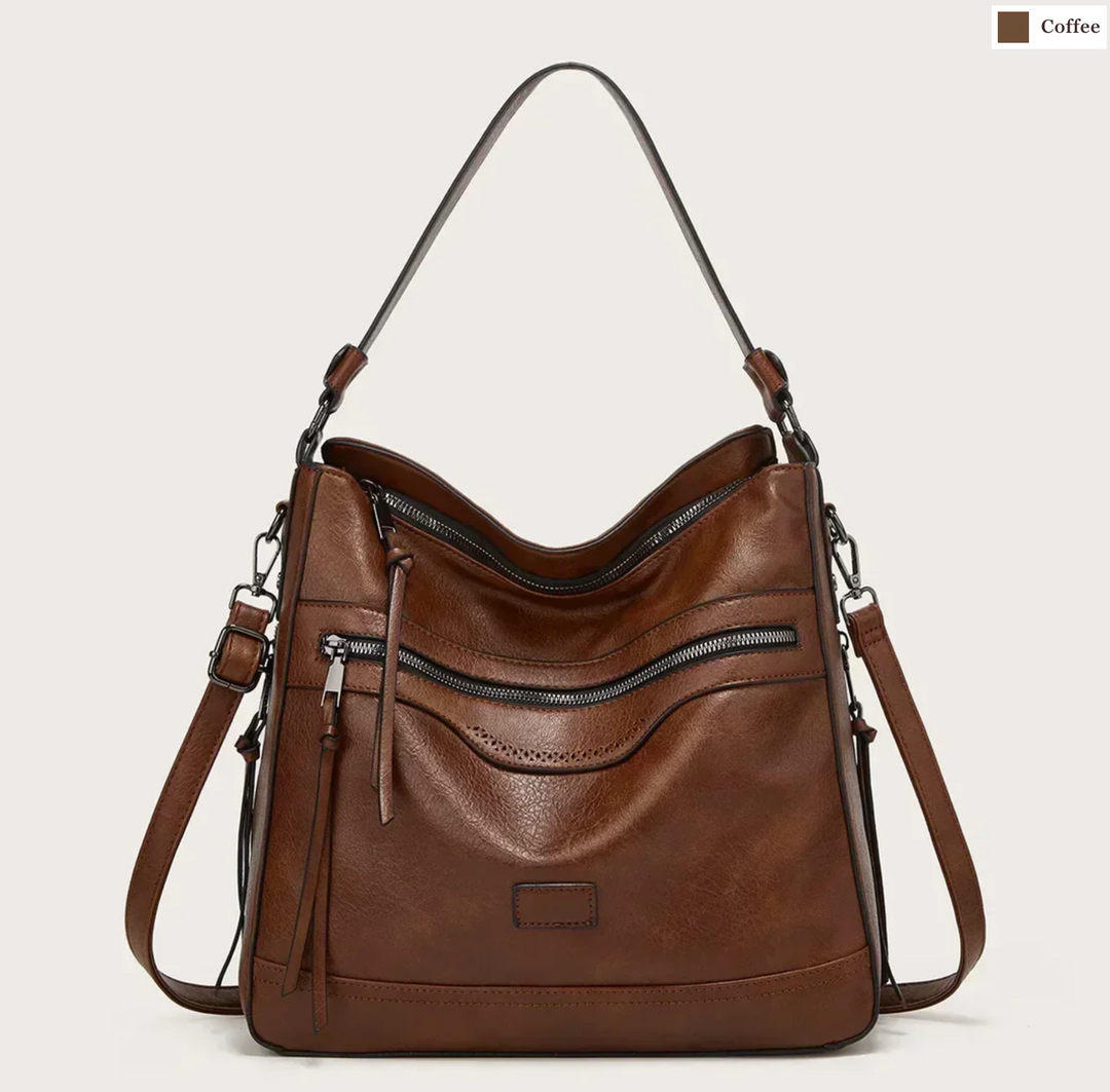GAIL - BOLSO DE HOMBRO DE CUERO CON ENCANTO VINTAGE