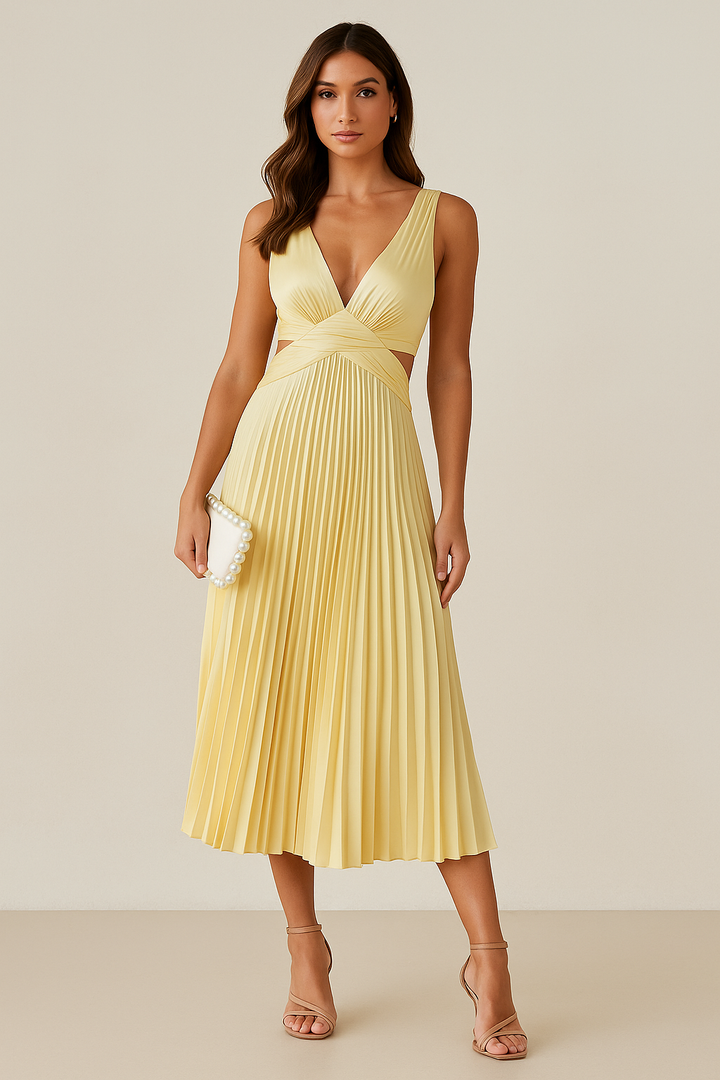 CHANDRA - VESTIDO MIDI COSTERO GLAM
