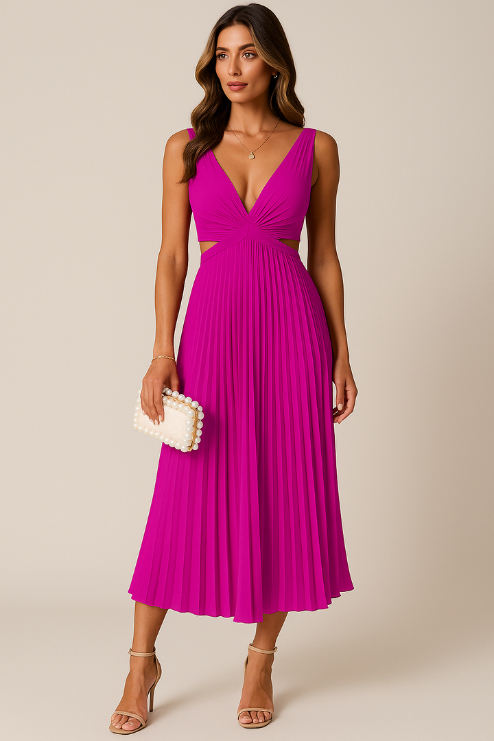 CHANDRA - VESTIDO MIDI COSTERO GLAM
