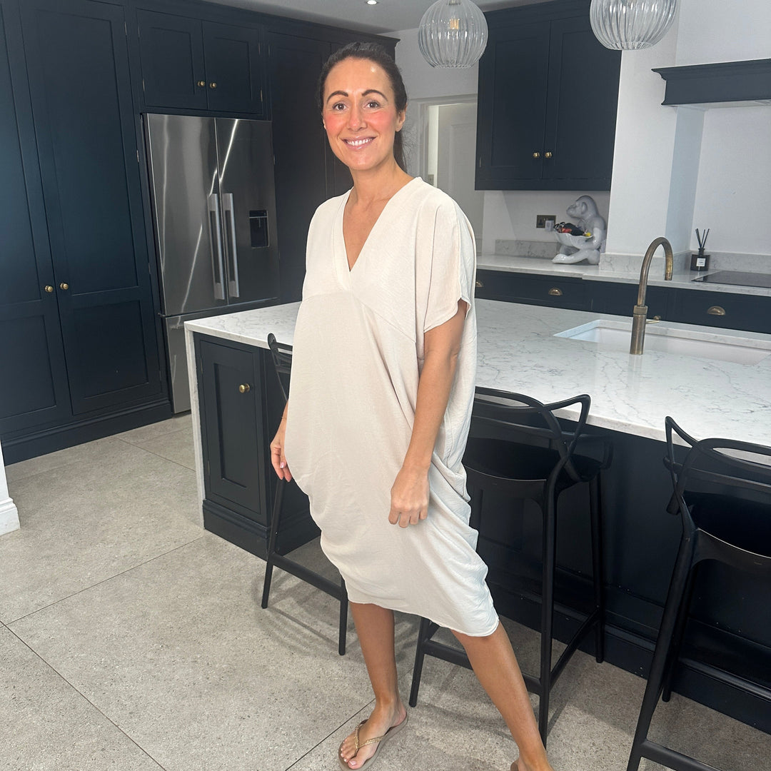 TANYA - VESTIDO MAXI CON ESCOTE EN V