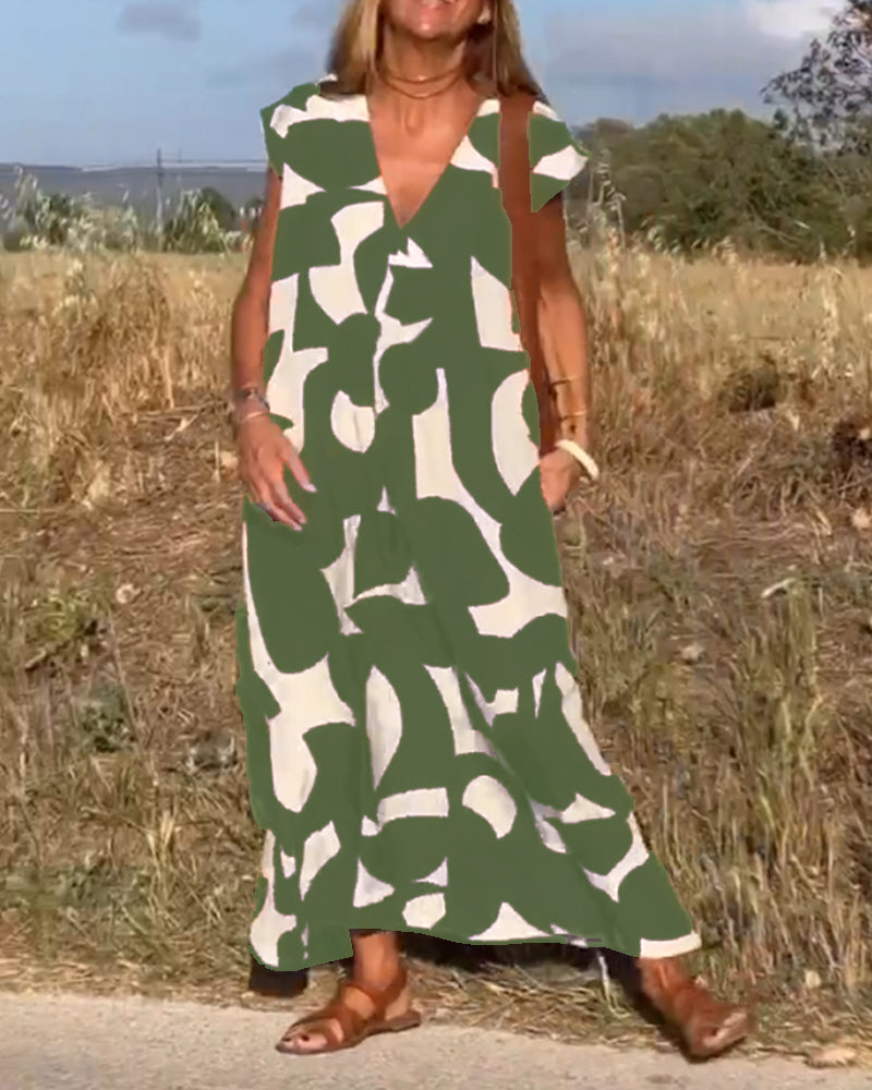 Alvina - Vestido Abstracto Relajado