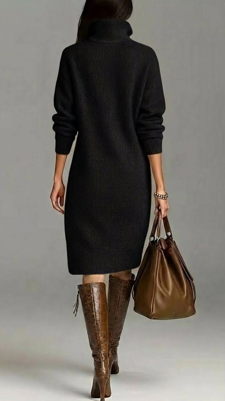 BELLE – VESTIDO DE PUNTO SUAVE CON BOTONES