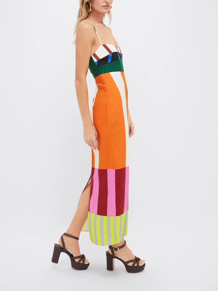 JULIETA - VESTIDO MAXI BOHO DE CAPAS SIENNA BLOOM
