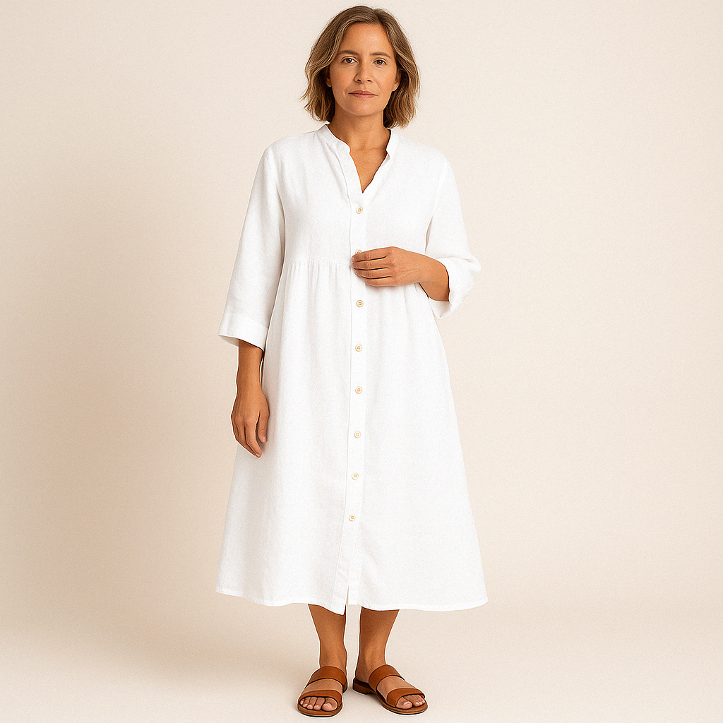 JORJA - VESTIDO TÚNICA DE ALGODÓN Y LINO