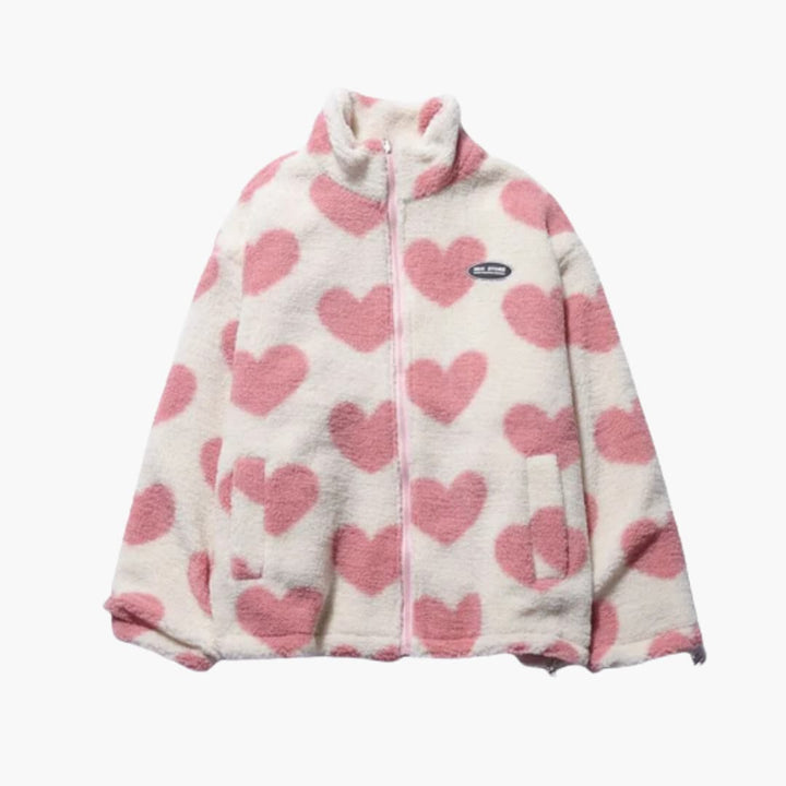 KATHRYN - CHAQUETA REVERSIBLE CON ESTAMPADO DE CORAZÓN