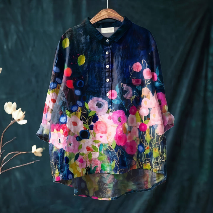 Fiona | Blusa con Estampado Floral Romántico