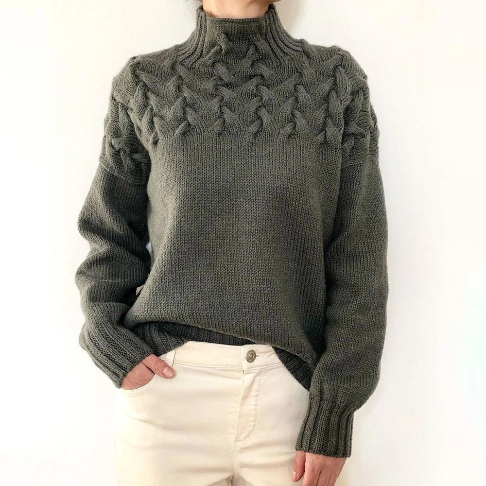 Elena | Suéter de Cuello Alto Tejido y Cálido
