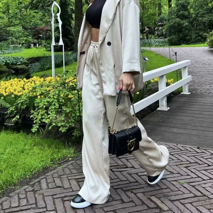 JOAN - PANTALONES RECTOS CON EFECTO ARRUGADO CHIC
