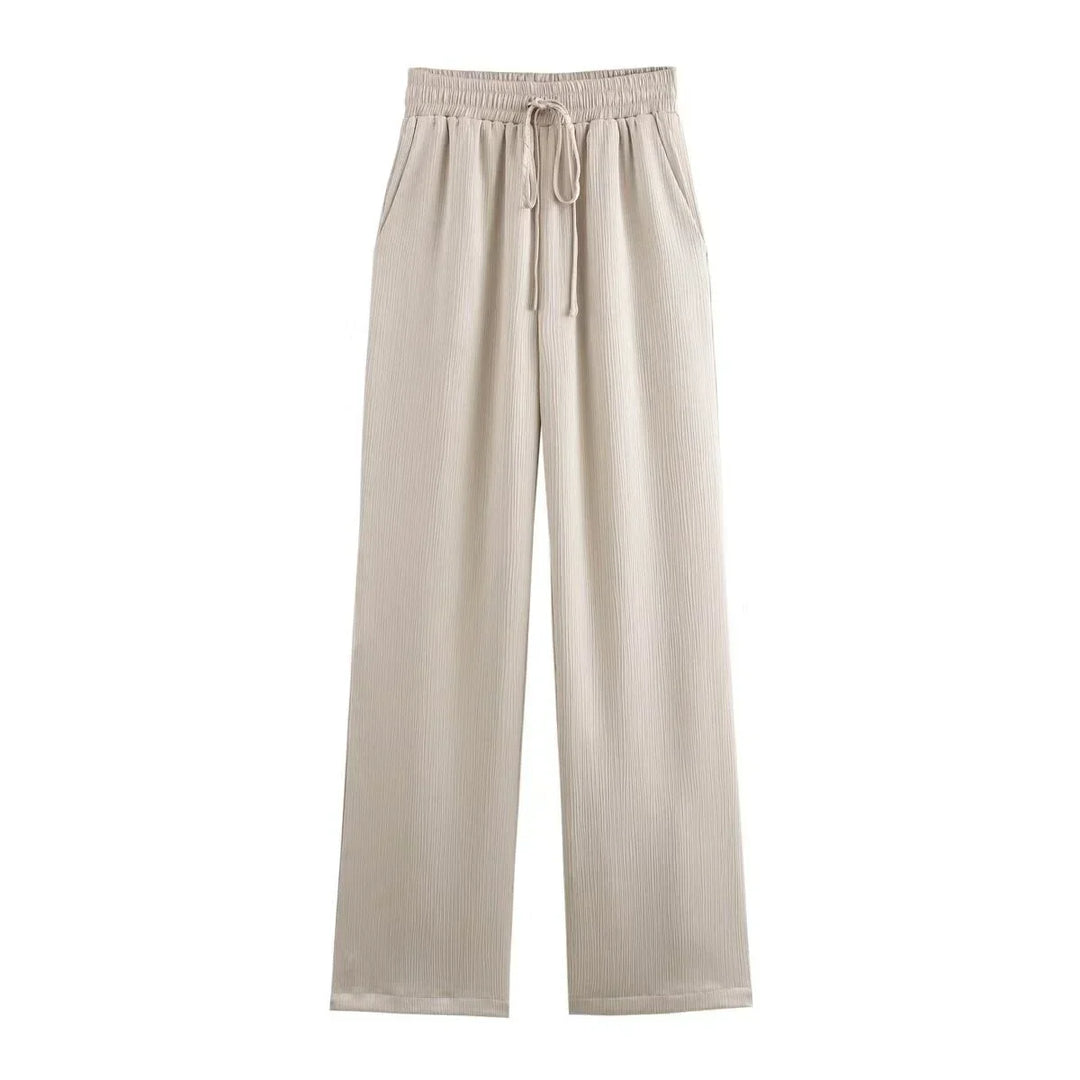 JOAN - PANTALONES RECTOS CON EFECTO ARRUGADO CHIC