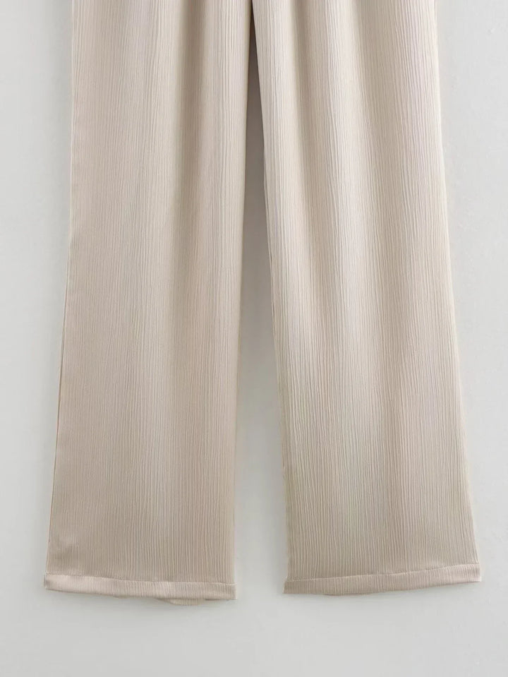 JOAN - PANTALONES RECTOS CON EFECTO ARRUGADO CHIC