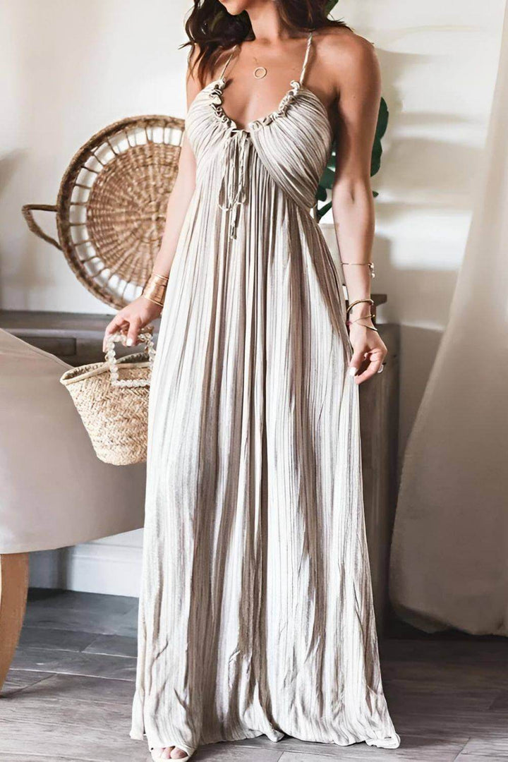 ASHLYN - VESTIDO MODERNO PLISADO Y FLUIDO