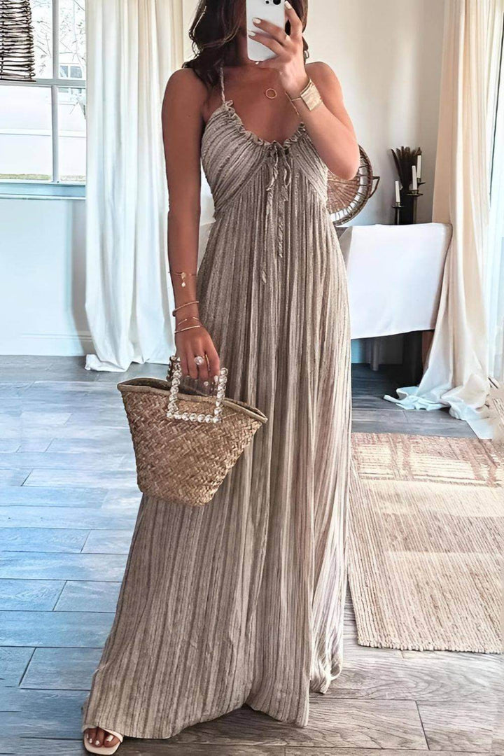 ASHLYN - VESTIDO MODERNO PLISADO Y FLUIDO