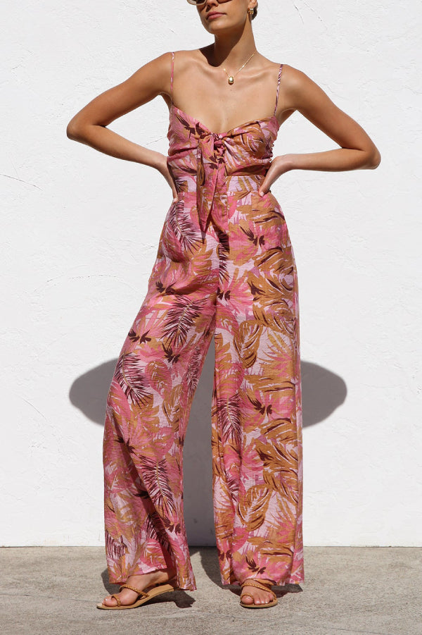 LYAM - MONO DE VERANO CON ESTAMPADO TROPICAL