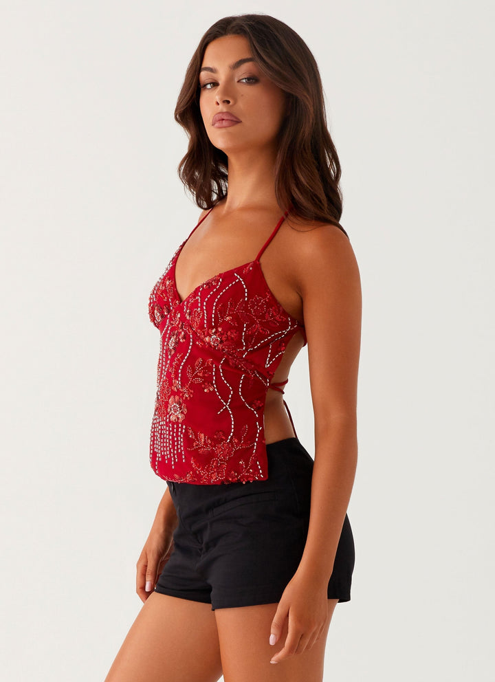 FALCES - BLUSA GLAMOROSA Y ATREVIDA DE LENTEJUELAS