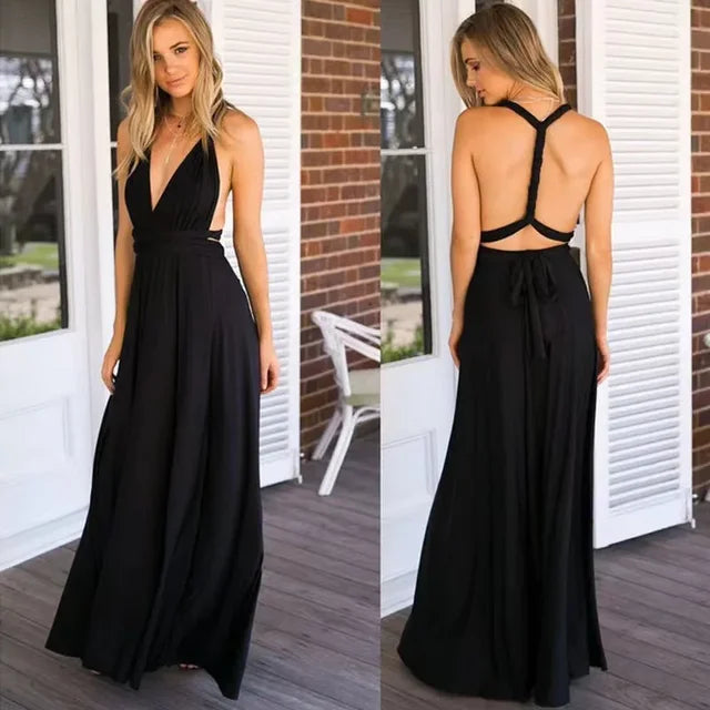 DELAILAH - VESTIDO CON TIRANTES TRANSFORMABLE