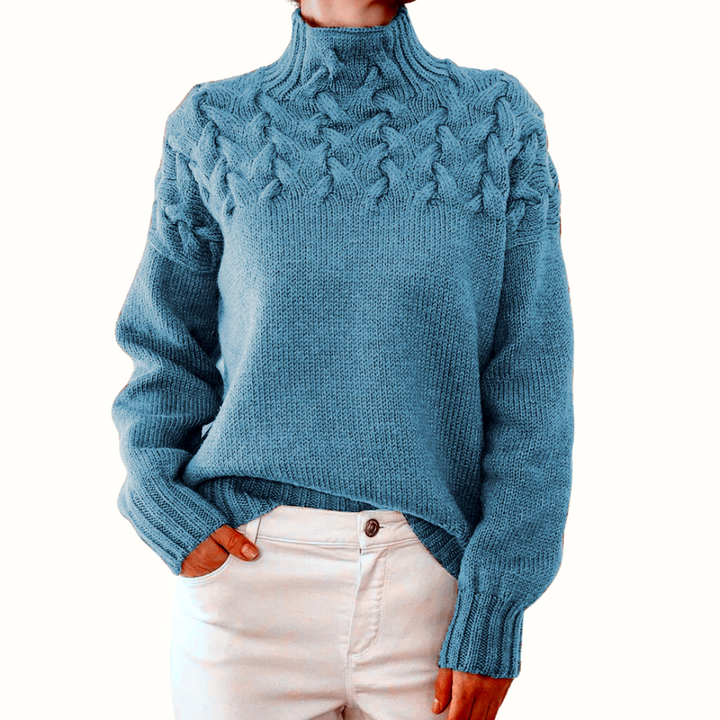 Elena | Suéter de Cuello Alto Tejido y Cálido