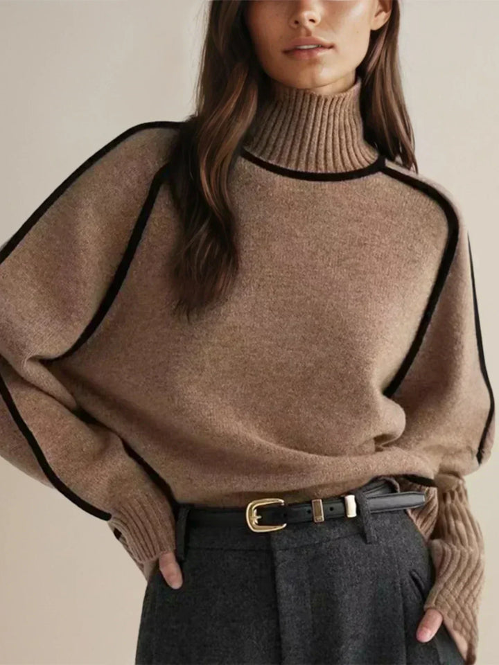 Donna | Suéter Elegante de Cuello Alto