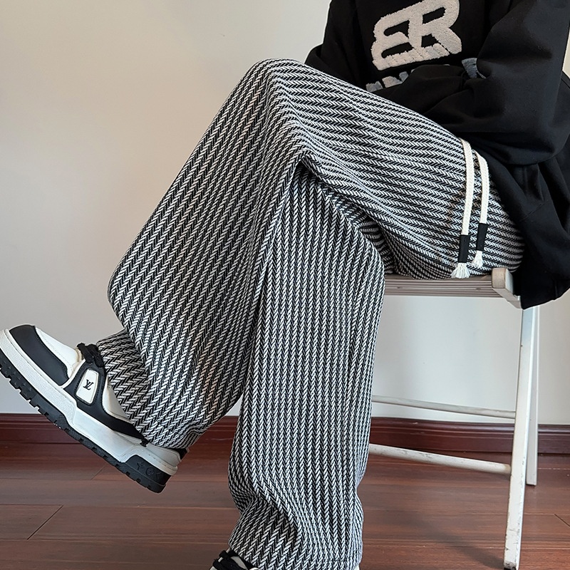 LESLEY - PANTALONES DE LINO A RAYAS