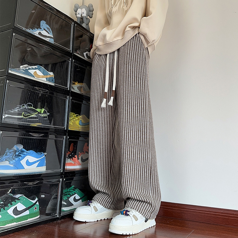 LESLEY - PANTALONES DE LINO A RAYAS