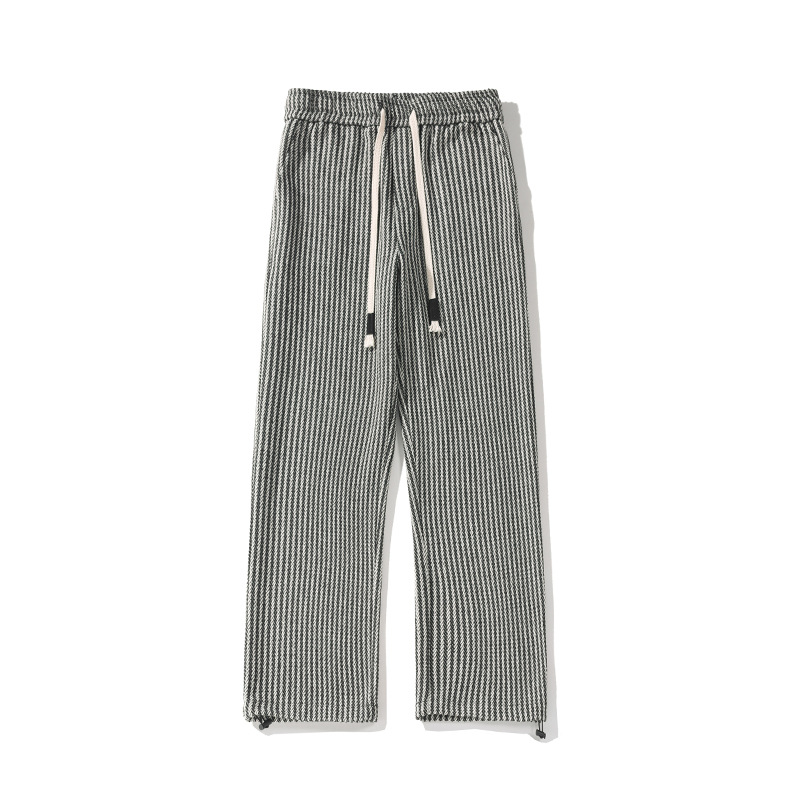 LESLEY - PANTALONES DE LINO A RAYAS