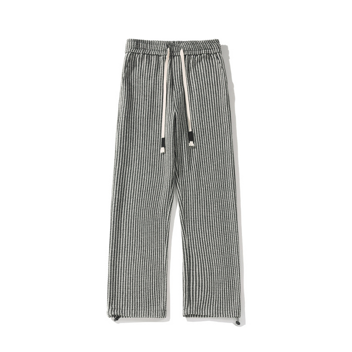 LESLEY - PANTALONES DE LINO A RAYAS