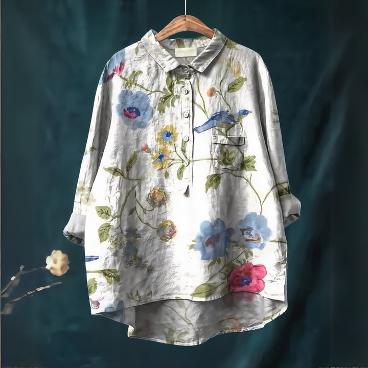 Fiona | Blusa con Estampado Floral Romántico