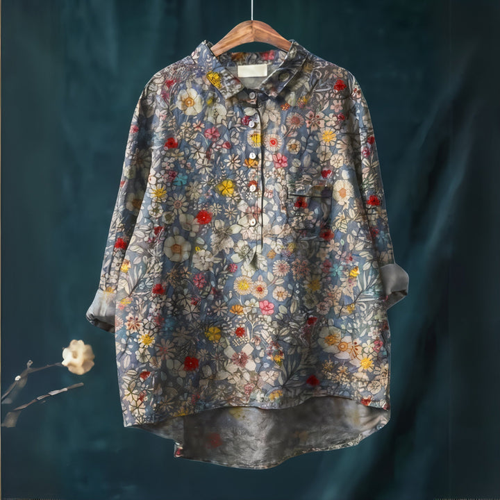 Fiona | Blusa con Estampado Floral Romántico