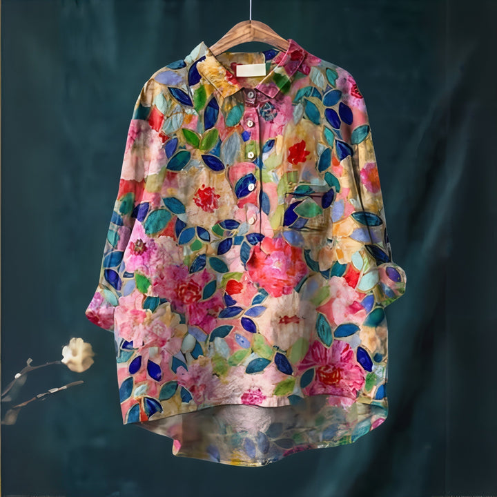 Fiona | Blusa con Estampado Floral Romántico