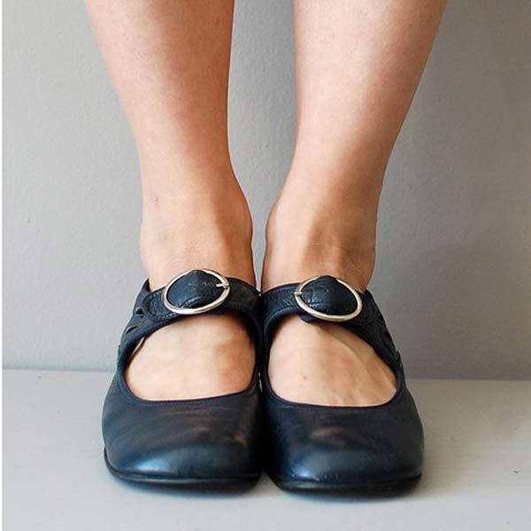 SHELLEY - ZAPATOS ORTOPÉDICOS DE CUERO CON HEBILLA