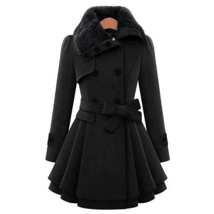 VALERIE - TRENCH COAT ELEGANTE CON PIEL SINTÉTICA