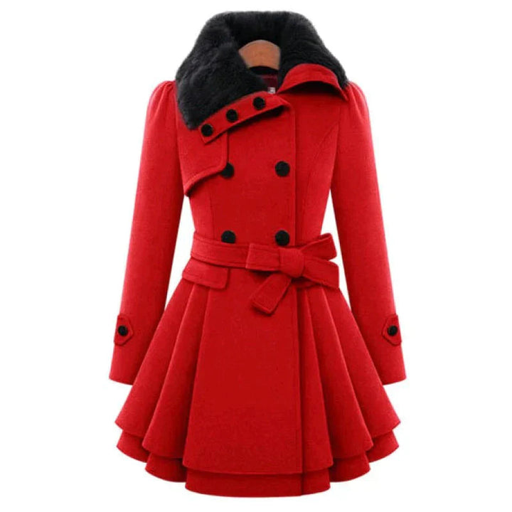 VALERIE - TRENCH COAT ELEGANTE CON PIEL SINTÉTICA