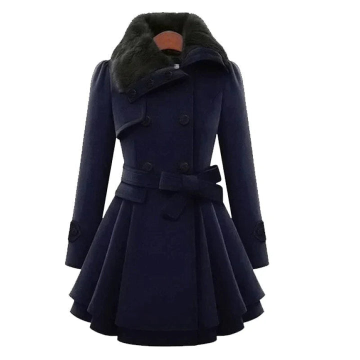 VALERIE - TRENCH COAT ELEGANTE CON PIEL SINTÉTICA