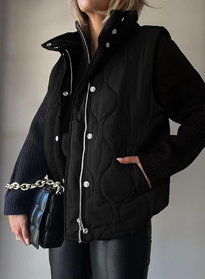 PAMU - CHALECO ACOLCHADO CON CUELLO CHIC CITY
