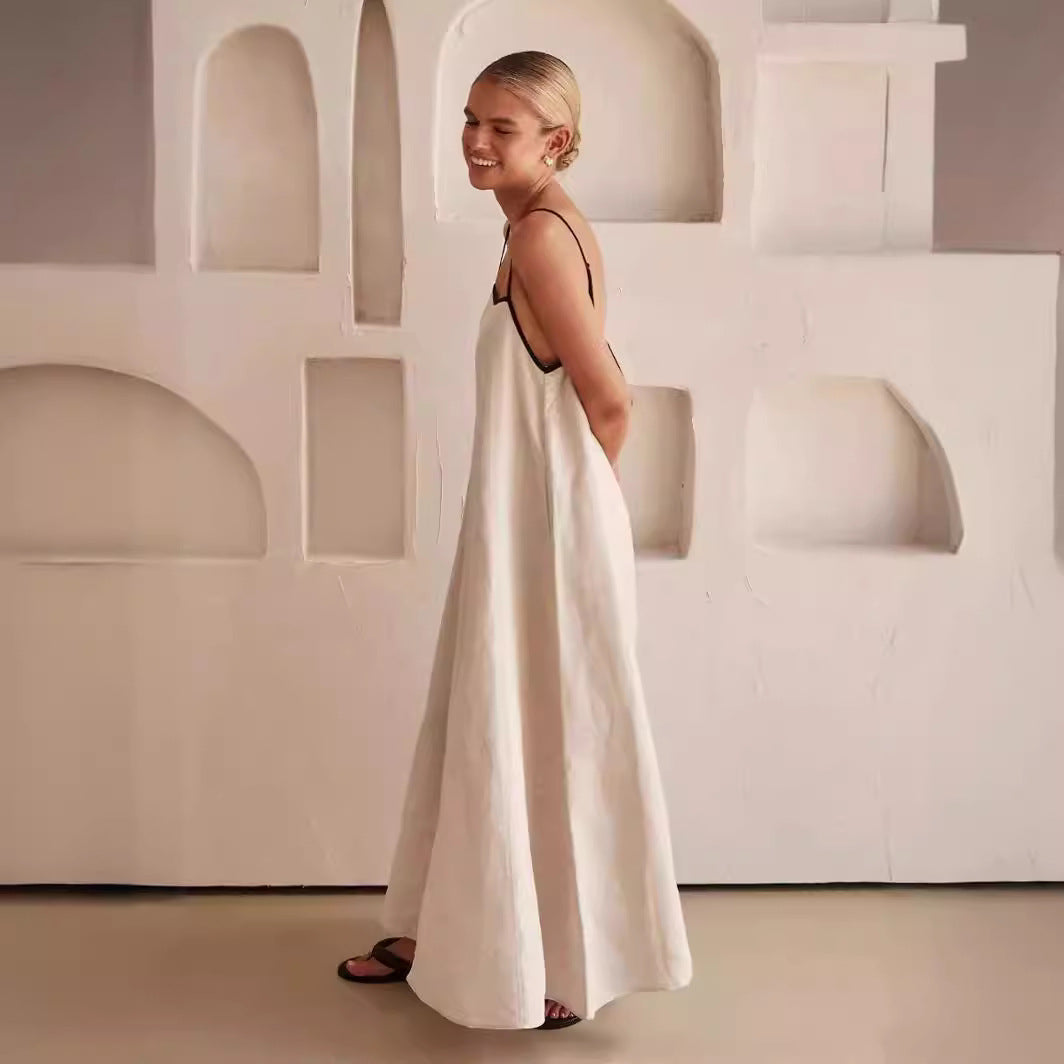 CALLY - VESTIDO MAXI DE LINO SOFISTICADO