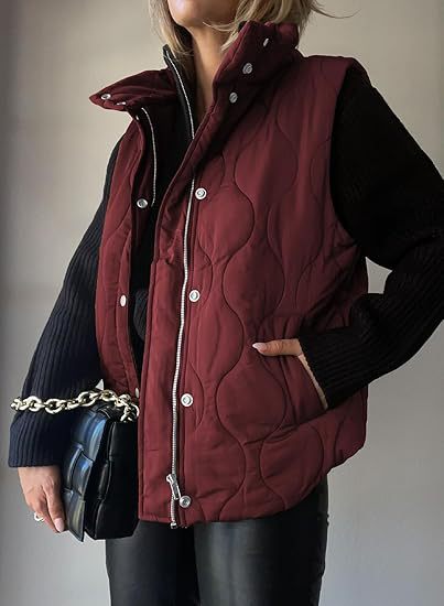 PAMU - CHALECO ACOLCHADO CON CUELLO CHIC CITY