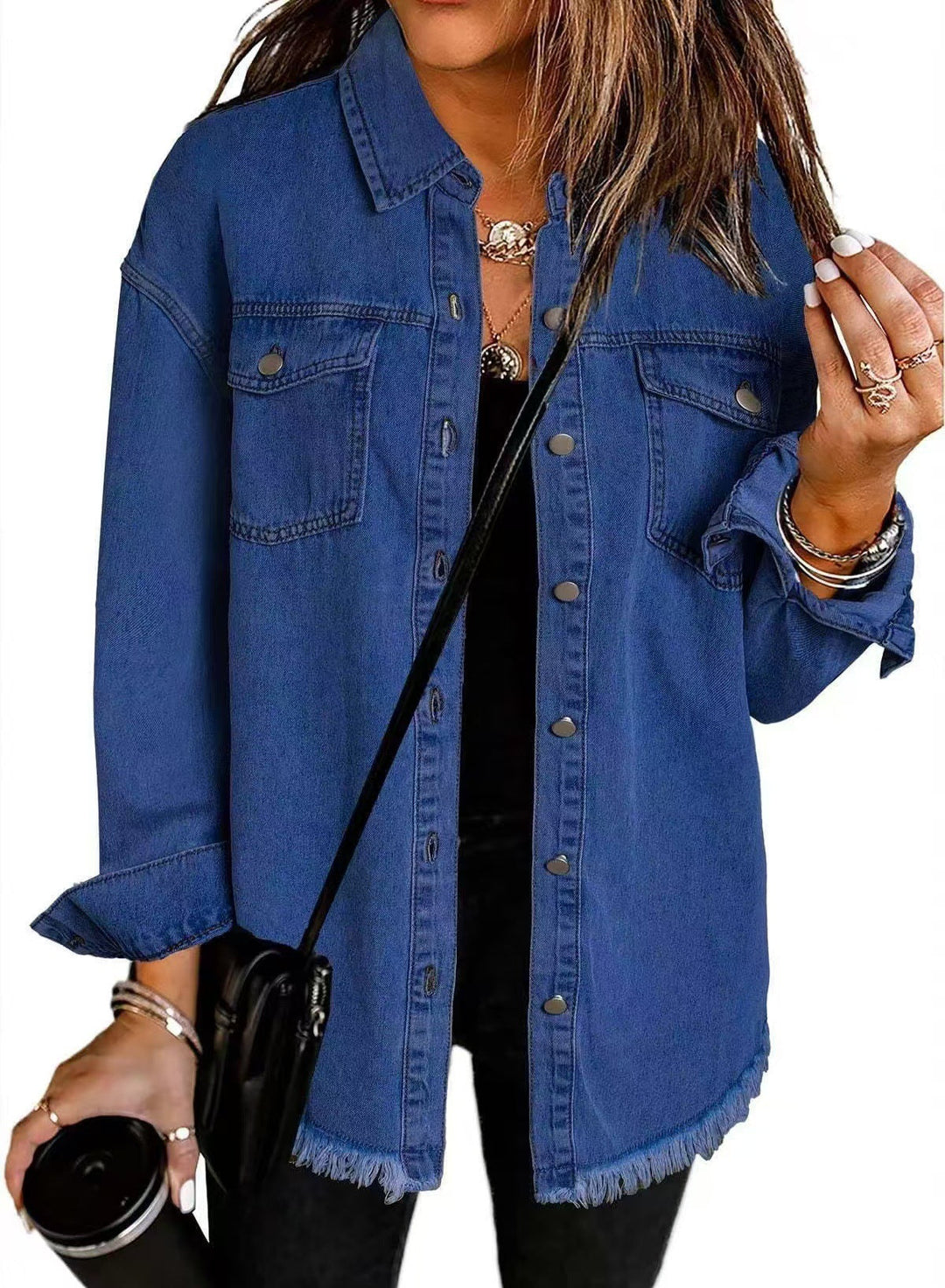 DVIRA - CHAQUETA DE MEZCLILLA CHIC PARA TODOS LOS DÍAS