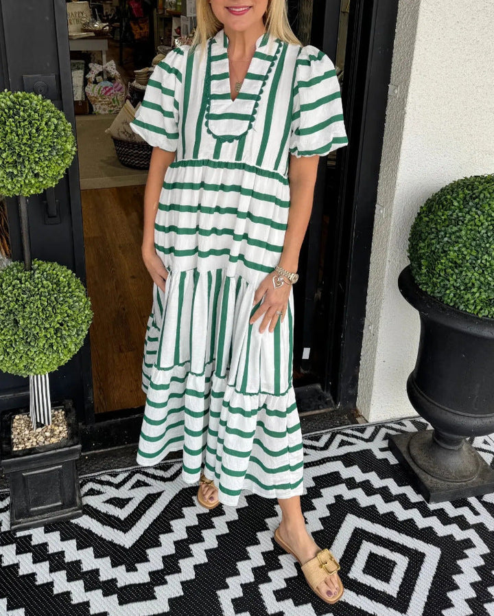 EMERY - VESTIDO MIDI RELAJADO A RAYAS