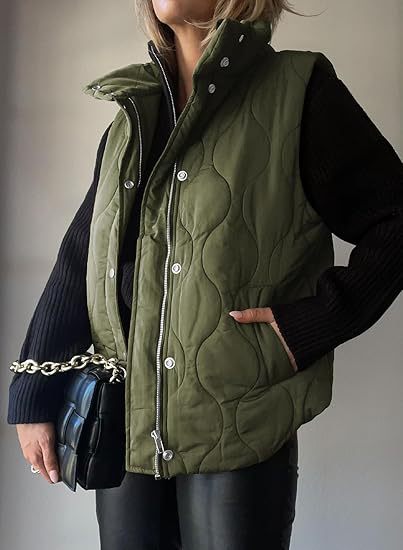 PAMU - CHALECO ACOLCHADO CON CUELLO CHIC CITY