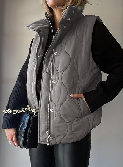 PAMU - CHALECO ACOLCHADO CON CUELLO CHIC CITY