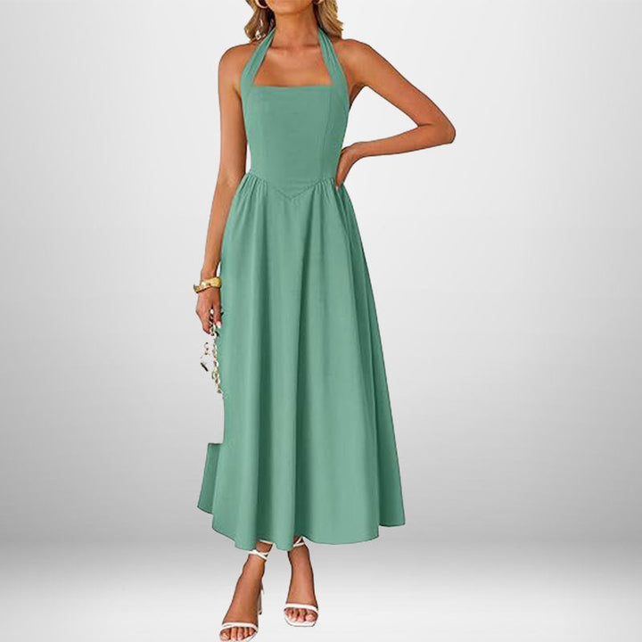 IZA - VESTIDO HALTER SIN MANGAS ATEMPORAL